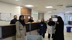برگزاری آیین سوگواری اربعین حسینی با قرائت زیارت عاشورا و توزیع نذری در بیمارستان امیرالمومنین (ع)