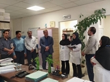 بازدید ریاست و تیم مدیریتی بیمارستان امیرالمومنین(ع) از بخش مدیریت اطلاعات سلامت این مرکز